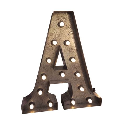 "A" Marquee Letter, rust