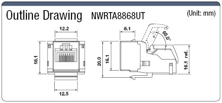 LAN Cable Extension, Unshielded, Tool-Less IDC Type, AWG24 Compatible ...