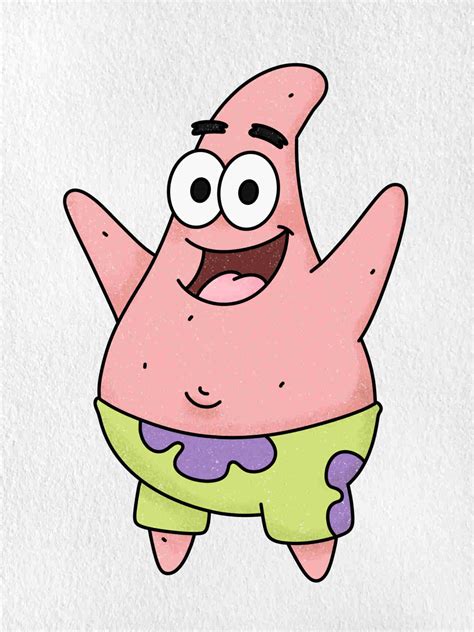 How to Draw Patrick Star - HelloArtsy