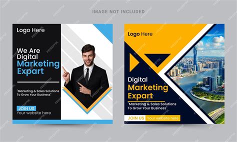Premium Vector | Digital marketing corporate social media and instagrams post template