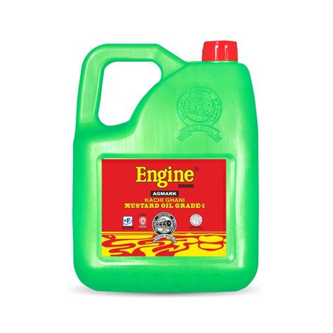 Engine Brand Kachi Ghani Agmark Grade - 1 Mustard Oil - 5 Liter Jar ...