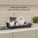 FORMOUR Dish Drainer Kitchen Rack Steel Dish Drying Rack Stainless ...