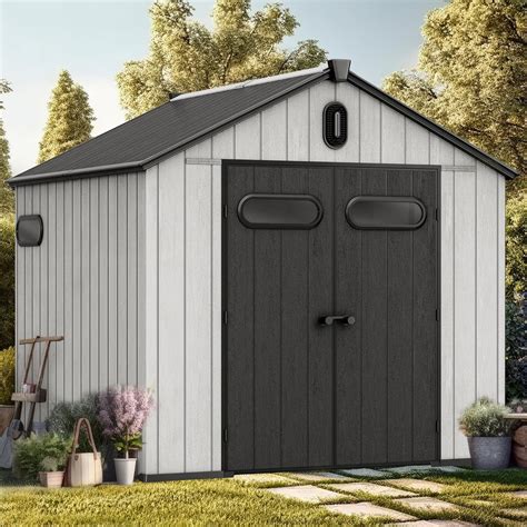 Amazon.com : YITAHOME Outdoor Resin Storage Shed with Floor, 427 cuft ...