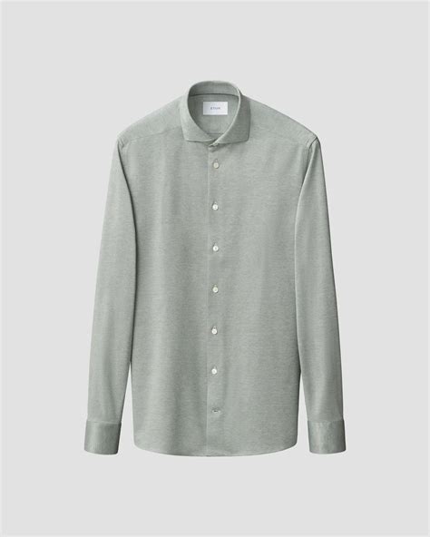 Filo di Scozia Jacquard Knit Shirt - Eton