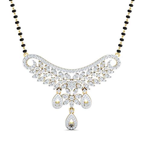 Buy KuberBox 14k Yellow Gold and Diamond Mangalsutra at Amazon.in