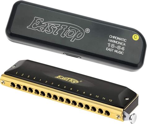 Buy East top 16 Holes 64 Tones Chromatic Harmonica Key of C, Chromatic ...