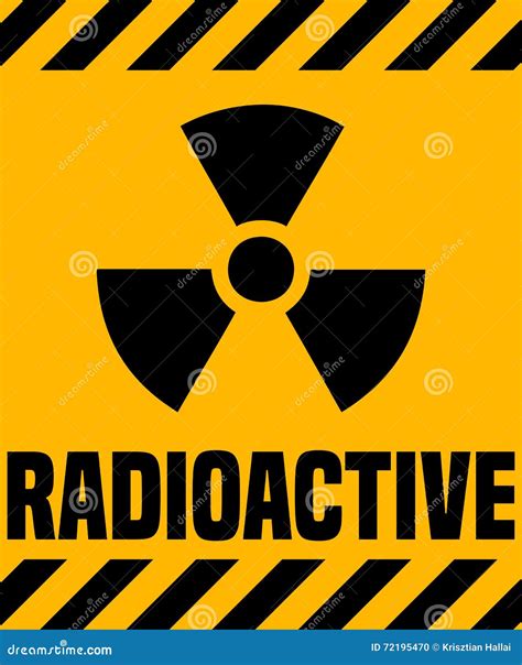 Radioactive Warning Yellow Circle Sign. Radioactivity Warning Vector ...