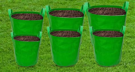 Oriley Grow Bag Heavy Duty HDPE Plants Flower Growing Bags Floor ...