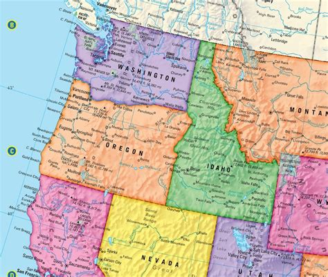 Buy United States Wall Map USA Poster With US Flags - Rolled Paper or ...