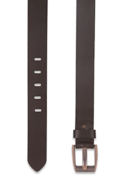 Buy Men Brown Solid Leather Belt Online - 673778 | Peter England