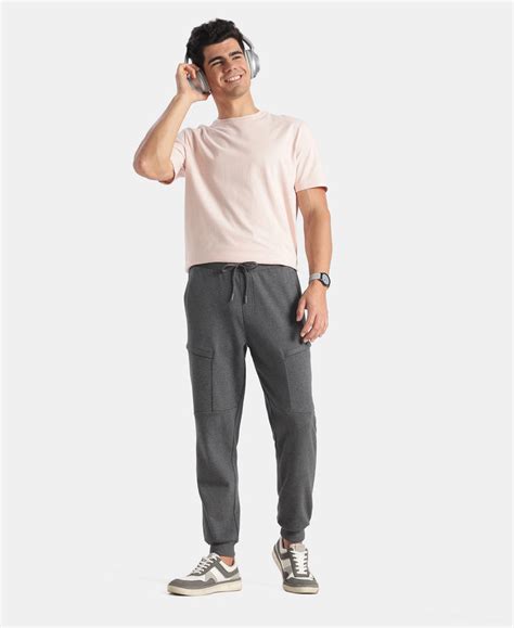 Buy Super Combed Cotton Rich Regular Fit Jogger with Zipper Pockets ...