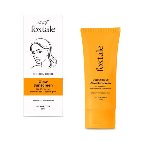 Foxtale Spf 50 Vitamin C Glow Sunscreen With Pa Niacinamide ...