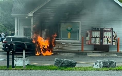 See flames shoot from vehicle outside Subway, Dunkin’ Donuts in Clay ...