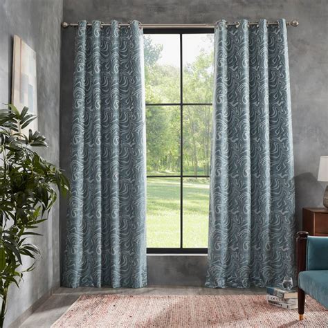 Buy DECO WINDOW Lagoon Teal Set of 2 Blackout Door Curtains from Deco ...