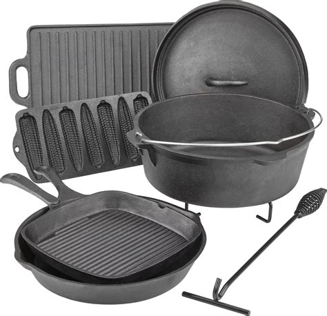 Outdoor Gourmet Cast-Iron Cookware Set in a Box | Academy