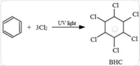 BHC prepared from benjine - Brainly.in