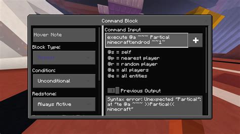 Image result for Particle Commands Minecraft Windows 1.0