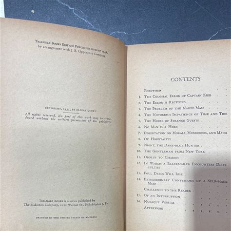 the spanish cape mystery a problem in deduction book, by ellery queen ...
