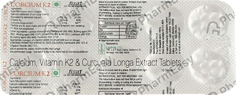 Corcium K2 Strip Of 10 Tablets: Uses, Side Effects, Price & Dosage ...