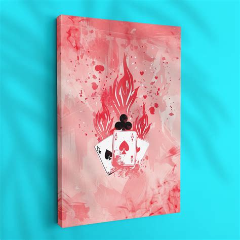 Triple Flame Aces – Poker Card Wall Art – Ritwikas