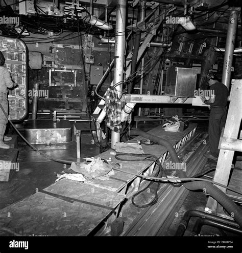 A view of the unfinished Aegis radar room No. 5, compartment 4-316-O-C ...