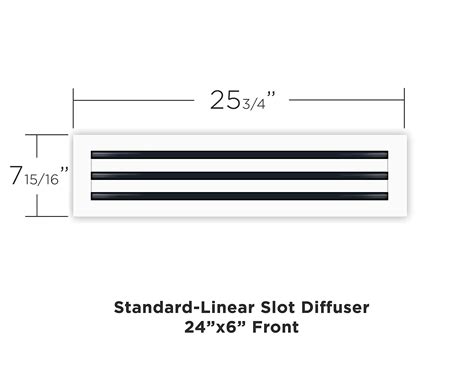 24x6 Standard Linear Slot Diffuser - Texas Buildmart - Modern AC Vent ...
