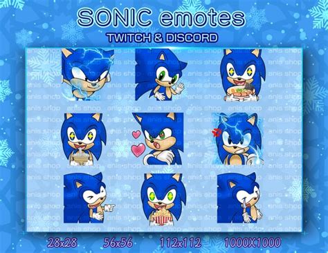 Sonic Emotes/ Sonic Chibi/ Emotes Discord/ Emotes Twitch/ - Etsy India