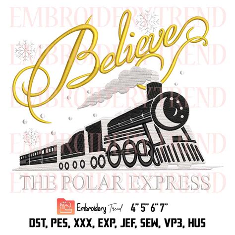 Polar Express Sayings Embroidery Designs T&G Embroidery Stitches