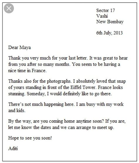 format of informal letter. - Brainly.in