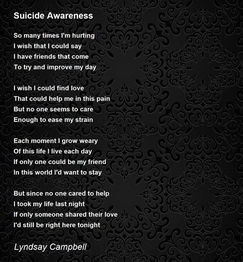 Suicide Prevention Poems