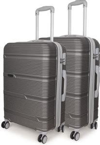 Incline Hard Sided PC 8 Wheel Spinners, with Telescopic Steel Trolley ...