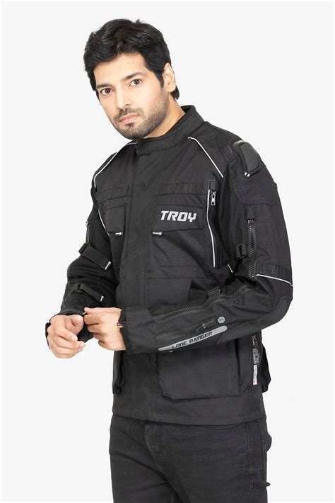 Troy Touring Jacket - Black | High-Quality Fabric & Safety Gear ...