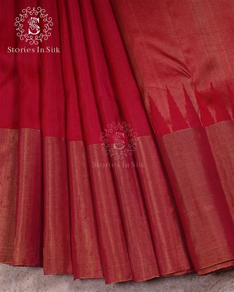 Rose Ruby Pure Silk Saree - SAS211 – Stories in Silk