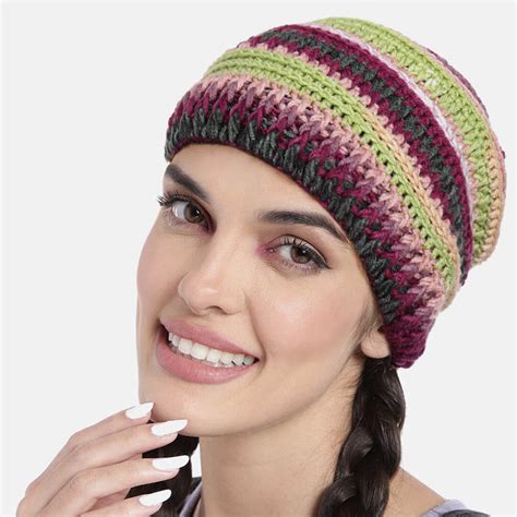 Handmade Self design Crochet Beanie - 3340 – Magic Needles