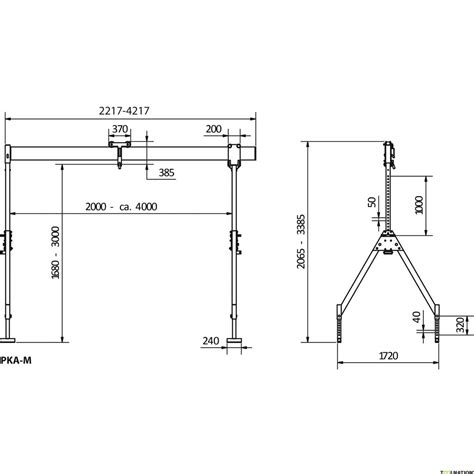 Rema 3940007 PKA-M-5 aluminium portal crane 1500 kg