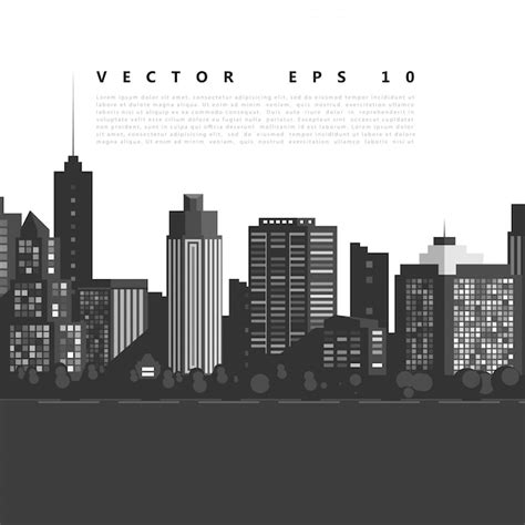 Vector moderna città. | Vettore Gratis