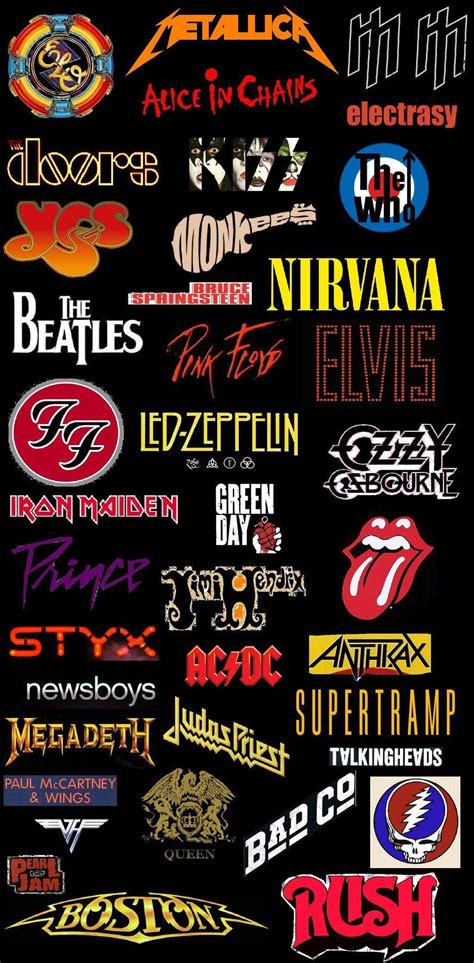 World Famous Rock Bands Logos at Geraldine Raposo blog