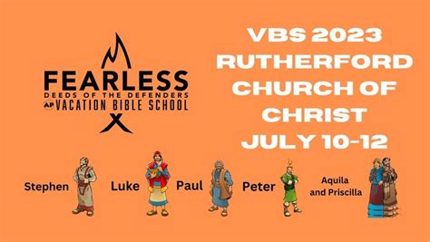 Rutherford Church of Christ VBS 2023, Rutherford Church of Christ, 10 ...