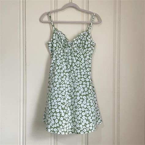 Princess Polly green floral mini dress NWOT - Depop