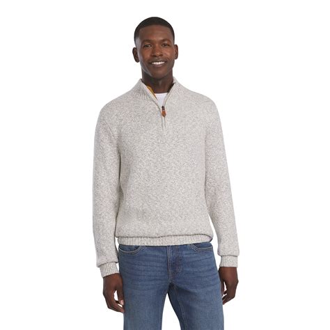 Chaps Men's & Big Men's Twist Mockneck Quarter Zip Pull Over Sweater ...