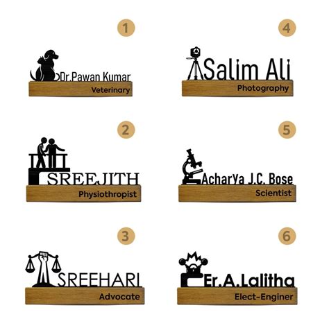 Desk top name, Name board, table top name plate, Metal name plate ...