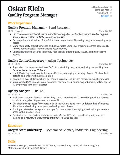 Image result for Resume Examples for Program Manager