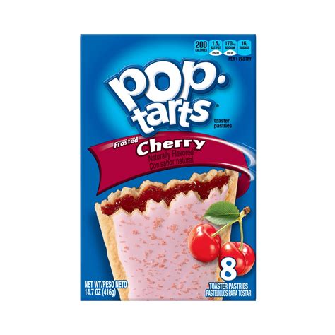 Kellogg's Pop-Tarts Frosted Cherry Toaster Pastries, 8 Count, 14.7 oz ...
