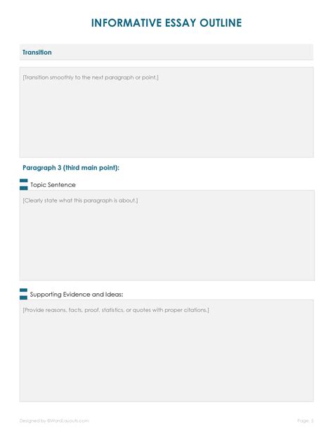 Image result for Informative Essay Outline Example