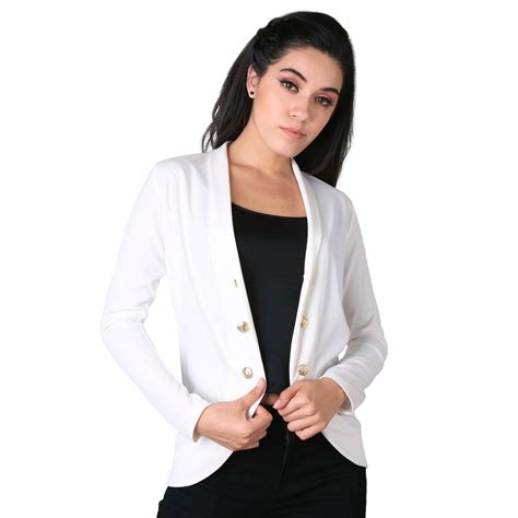 Saco Mujer Formal Blazer Blanco Stfashion 79304226