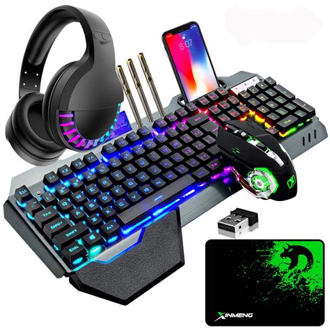 Wireless Gaming Keyboard And Mouse And Headset And Mouse Pad ...