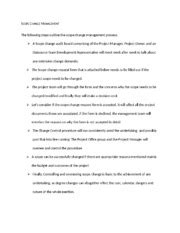 Image result for Project Scope Change Process