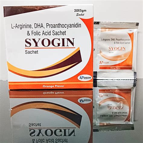 Syogin - L-Arginine, DHA ,Proanthocyanidin & Folic Acid Sachet - Sycon ...