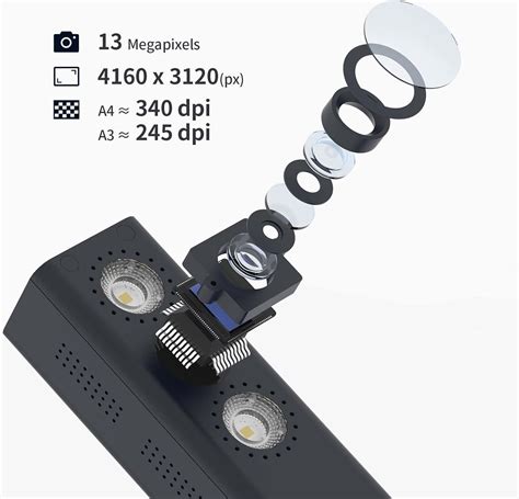 Buy CZUR Shine Ultra Smart Portable Document Scanner, USB Book Scanner ...