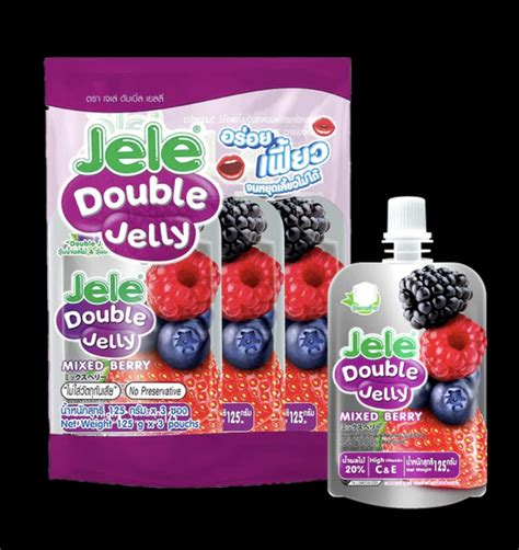 Buy Jele Double Jelly Strawberry/ Mixed berry/ Lychee flavor (pack of 3 ...